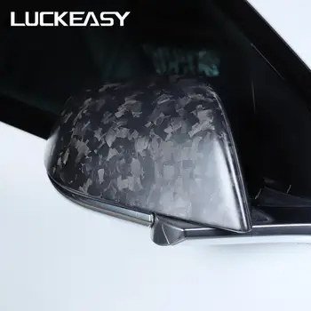 LUCKEASY automobil vanjska modifikacija Tesla Model3 2017-2020 krivotvorenih karbonskih vlakana bočni retrovizori poklopac zaštitni poklopac 2 kom./compl.