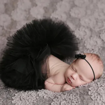 Baby Girls Pettiskirt Princess Skirt Newborn Tutu Skirt with Flower Headband Newborn Photography Props младенческий odijelo komplet odjeće
