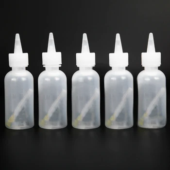 5 kom./lot 50 ml plastična prozirna tekućina boca s iglicama stisnuti prozirne boce za višekratnu upotrebu lem fluks boca 115*35*35 mm