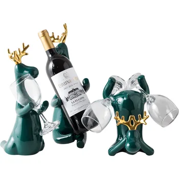 Novi europski stil kreativni keramika jelen ukras obrt vina kabinet glavni dnevni boravak identitet Los čašu vina ukras poklon