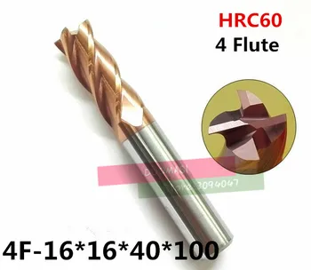 4F-16 HRC60,твердосплавные kvadratni stan poprečni rezač pokrivenost:nano 4 каннелюра promjera 16 mm, pjena,Расточная drveta,CNC mašina