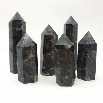 4 Veličine Prirodni Granat Crystal Obelisk Quartz Crystal Stick Točka Healing Kamenje Toranj Prirodni Kvarcni Kristali