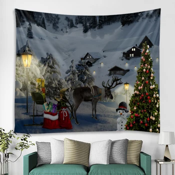 Božićni tapiserija Božićni los Božićno drvce zidna tapiserija blagdanski ukras kućanskih predmeta ukras veliki pokrivač