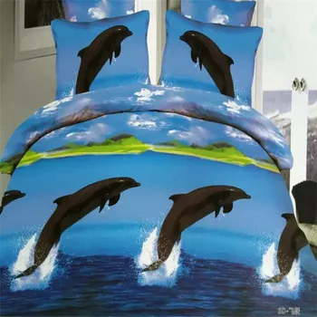 Morske ribe 3d komplet posteljinu queen single duvet/doona cover krevetu jastučnice set posteljine