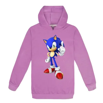 Dječaci Sonic The Jež Crtani Ispis Odjeća Slatka Moda S Dugim Rukavima Proljeće I Jesen Pulover S Kapuljačom, Džemper Dječji Kostim