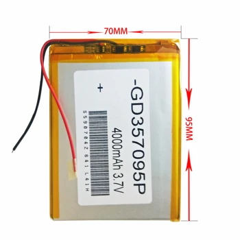 357090 3.7 V 4000mAh li-polymer li-ion baterija za Globus GL-700 Haier D71 Hit 3G G700 Iconbit NT-0704S Irbis TX01