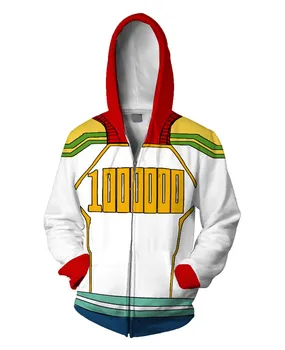 My Hero Academia Todoroki Shoto Cosplay My Hero Academia Hoodies 3D printed zip-up hoodies for men and women sport sweater