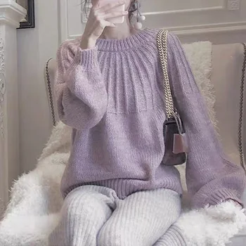 2020 Jesen Zima Novi Pletene Džemper Ženska Moda Obje Strane Nosi Japanski Ženski Džemper Slobodna Izvana Kukičane Veste