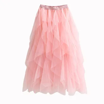 Suknje za djevojčice 2020 Ljeto Jesen nove suknje od pređe za djevojčice višeslojne nadvoji pređe nepravilnog suknje za tortu Visoka struka suknje princeza