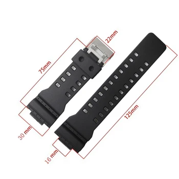 16 mm silikonska guma remen za sat remen pogodan za Casio G Shock zamjena crna vodootporna uzicom pribor