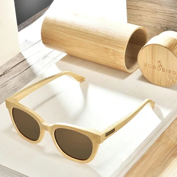 Top Brand BOBO BIRD Bamboo sunčane naočale metalna ploča Выгравируйте svoje ime polarizirane leće retro crno stablo u poklon kutiji Drop Shipping