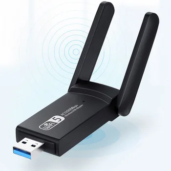 Mini 1200Mbps USB 3.0 Dual Band Wireless 2.4 G&5G WiFi, Ethernet Adapter Dongle 802.11 ac s antenom za laptop Desktop
