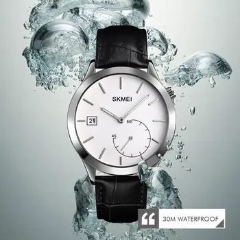 Najbolje marke satova SKMEI kvarc poslovne modni svakodnevne satovi, kožni 30 m vodootporan sat rođendanski poklon ručni satovi muški satovi