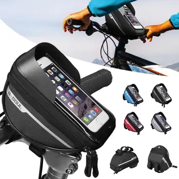 Vodootporan Biciklizam bicikl torba glava MTB rama prednja cijev volan mobilnog telefona prednja torba držač pribor za bicikle
