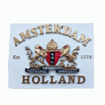 Amsterdam Nizozemska Magnet za hladnjak Turistički suvenir Nizozemska orijentir smola naljepnica na hladnjak magnetski kućni dekor