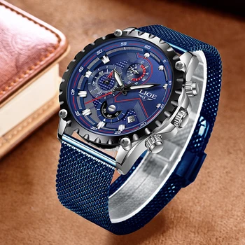 LIGE 2020 Top Brand kvarc muški satovi luksuzni sportski kronograf sat vodootporan sat gospodo vojne ručni sat sa datumom sat gospodo