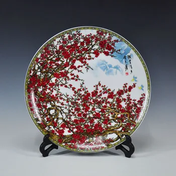 Цзиндэчжэнь Keramičke Rotirajući Tanjur PlumFlower Plate Kineski Dekorativni Tanjur Porculan Cvjetni Tanjur Set Seting Wall