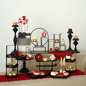 Kineski stil kolač stalci stalci za pohranu potrošačke uređenje doma candy bar vjenčanje fotografija alati stranka dobavljač