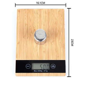 5 kg/1 g skala drva kave pattern prijenosni elektronički digitalni kuhinjske vage visoke točnosti LCD-elektronska vaga za kitchen2021