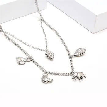 OUFEI od nehrđajućeg čelika nakit setovi privjesak višeslojne ogrlice naušnice modni nakit pribor pokloni za žene