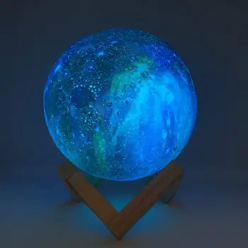 ZK20 3D Printing Moon Lamp Galaxy Moon Light Kids Night Light 16 Color Change Touch and Remote Control Galaxy Light na poklon