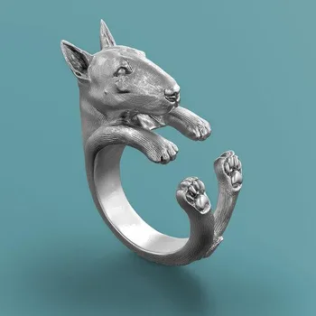 Klasicni bull terrier prsten ljubitelje kućnih ljubimaca free podesive veličine moda poklon
