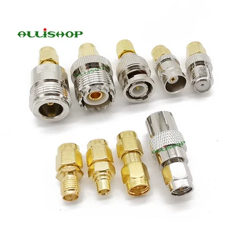 9 kom./compl. SMA Male to MCX/SMB/UHF/TV/BNC/N/F Female RF Adapter SMA Straight Adapter Kits Nickel Gold Plated Test Converter
