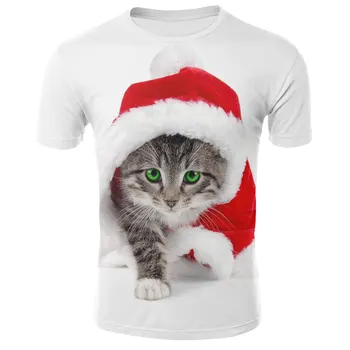 2020 novi 3D t-shirt slatka mačkica mačka zanimljiv dječak majice majice muškarci i žene kratkih rukava ljetne majice