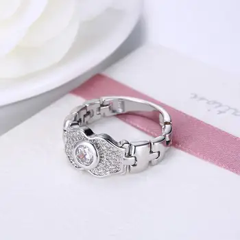 INALIS prsten za žene i muškarce geometrijski transparentno kubni cirkonij romantični Bijeli unisex prsten moda vjenčanje nakit Besplatna dostava