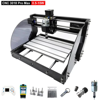 CNC 3018 Pro Max Laser Engraver DIY Laser Engraver Machine 3 Axis PCB Milling CNC Wood Router With Offline Controller 0.5 W-15W