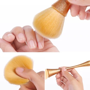 1pc dug Nail Art Dust Brush modni manikura alati pribor 2021 vlakana kose make-up četkica za ukras