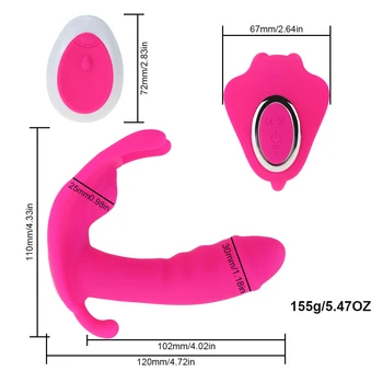 Leptir, nosivi dildo vibrator seks igračke za žene gaćice masturbator G Spot stimulator klitorisa s daljinskim upravljačem odrasla osoba