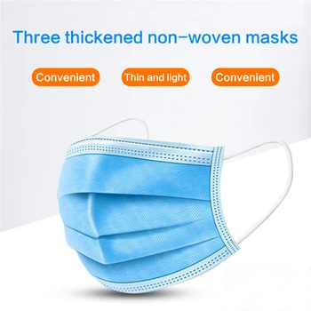 Lice usta zaštitna maska jednokratna zaštita 3 sloja filter za prašinu hvataljke za uho netkani maske za usta 12 sati dostava
