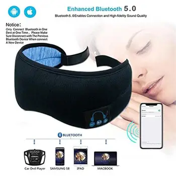Bežične slušalice Sleeping Eye Mask Bluetooth 5.0, glazba Sleep Eye Shades ugrađeni zvučnici, mikrofon hands-free моющийся