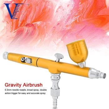 Airbrush set, višenamjenski gravitacijske podnošenja dvostrukog djelovanja boja sprej pištolj kit 7CC 0.3 mm sprej komplet alata za boje umjetnosti tetovaže nokte