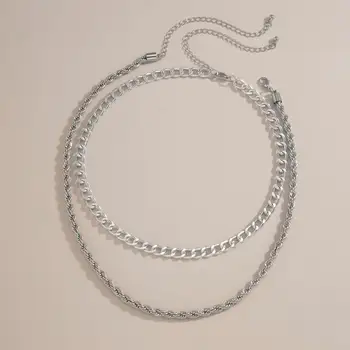 SHIXIN 2 kom./compl. hip-hop nabijen križ lanac ogrlica na vratu nakit 2020 debeli lanac choker ogrlice za žene moda ovratnik