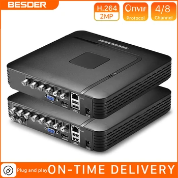 BESDER 4 Channel 8 Channel CCTV AHD DVR 720P AHDM/1080N Security Digital Video Recorder For AHD Camera Analog Camera
