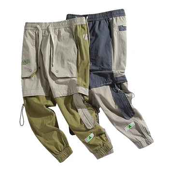 2020 hip-hop Muške hlače-teretni gospodo slobodnih trkača sportske hlače elastičan pojas sa velikim džepovima NXP03