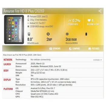 Za Amazon Fire HD 8 2020 Tablet Funda Safe Kids Heavy Duty Silikon tvrda torbica za Amazon Kindle Fire HD8 Plus 2020 Case +folija