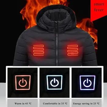 Дропшиппинг jakne s grijanom пуховик pamuk topla zima Muškarci Žene Cothing USB električno grijanje jakna s kapuljačom toplinsko kaput brzi brod