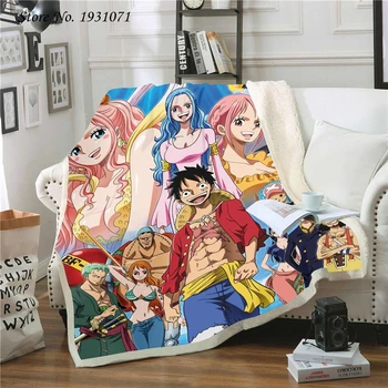 Popularni anime One Piece 3D ispis Флисовое deka za mjesta debelo donje plahte modni veo Sherpa bacanje deka odrasli, djeca 05