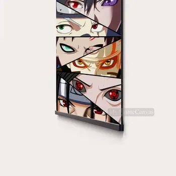 Anime Naruto oči drveni okvir platnu ukras ispisuje za djecu dnevni boravak magnetska jednostavan okvir Home decor slikarstvo