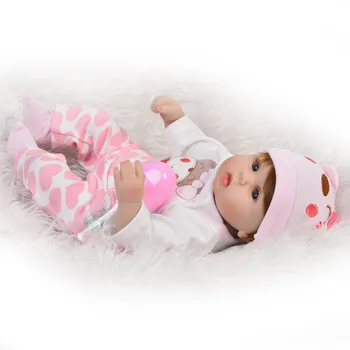 Lijep pomlađuje baby lutke 17 inča realne igračke za djevojčice realan novorođenčad i bebe lutka 43 cm tkivo tijela dijete božićni pokloni