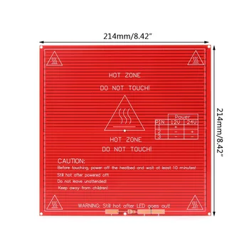 Potpuno novi i visoke kvalitete 3D pisač PCB Heatbed MK2B Heat Bed 12/24 Dual Power Hot Plate Module 214x214mm