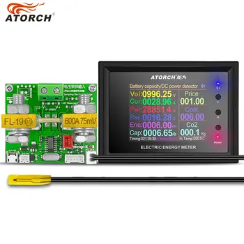 DT24P DC1000V/0~600A digitalni zaslon napajanje dc voltmetar ampermetar tester kapacitet baterije mjerač razine goriva baterije
