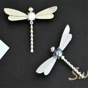 Moda Rafting Gorski Kristal Imitacija Bisera Dragonfly Broš Za Žene I Muškarce Visoke Kvalitete Broš Igle Djecu Božićne Darove