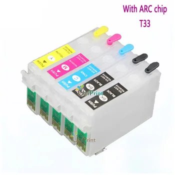 UP 5PCS T1151(2) T1032 T1033 T1034 prazan višekratnu upotrebu tinte patrone s čipom ARC za inkjet printer Epson T1110 TX510FN