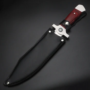 Vanjski nož za preživljavanje full Tang fiksni nož nož Divlji lovački nož drvena ručka ručne sjekire, alat s kompasom