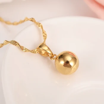 Zlato prekrasan biser nakit setovi ogrlica cijele loptu privjesak naušnice za žene Arapska Afrika vjenčanje djevojke djeca stranka nakit poklon