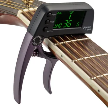 TCapo20 akustična gitara tuner Capo 2 u 1 Brza izmjena ključa Capo tuner legure za električne gitare, bas, kromatske pribor dijelovi